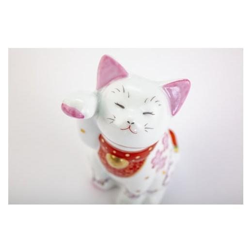 ふるさと納税 雑貨・日用品 インテリア 佐賀県 有田町 有田焼 招福猫 miw 撫子 子 賞美堂本店 オブジェ 置物 招き猫 ねこ ネコ 子猫 子ネコ 縁起物 現代風 か…の画像