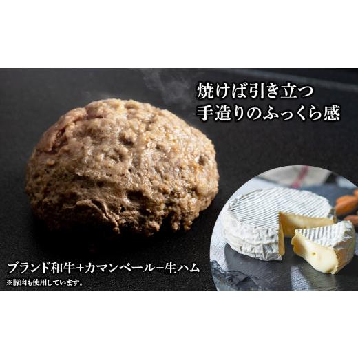 ふるさと納税 肉 ハンバーグ 北海道 白老町 定期便３ヵ月 お楽しみ 北海道産 白老牛 カマンベールチーズハンバーグ 5個セット 冷凍 チーズ イン ハンバーグ_2