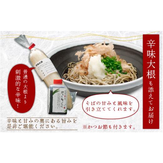 ふるさと納税 そば 生・半生めん 福井県 福井市  12ヶ月連続お届け 名人の打つ越前おろしそば 4食入り（麺つゆ、辛味大根、かつお節付） J-031006 ／ 手打ち …の画像