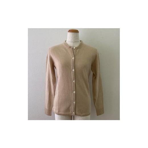 ふるさと納税 服 女 和歌山県 和歌山市 レディースカーディガン（ベビーカシミヤ100%）　ベージュ（Ｍサイズ） 20402Mの画像