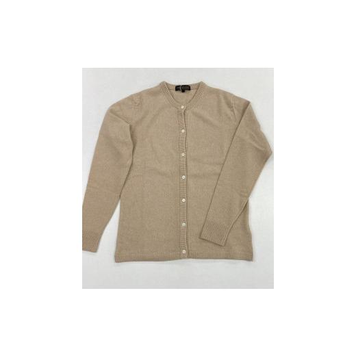 ふるさと納税 服 女 和歌山県 和歌山市 レディースカーディガン（ベビーカシミヤ100%）　ベージュ（Ｍサイズ） 20402Mの画像