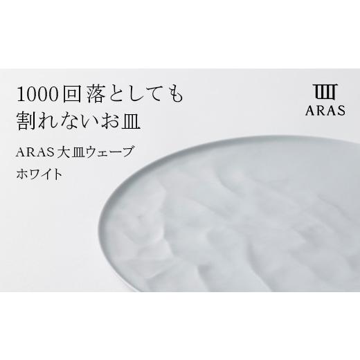 ふるさと納税 食器・グラス 皿 石川県 加賀市 ARAS 大皿ウェーブ 27cm カラー：ホワイト プレート 割れない 保証付き ARAS エイラス 色が選べる 皿 食器 うつ…の画像