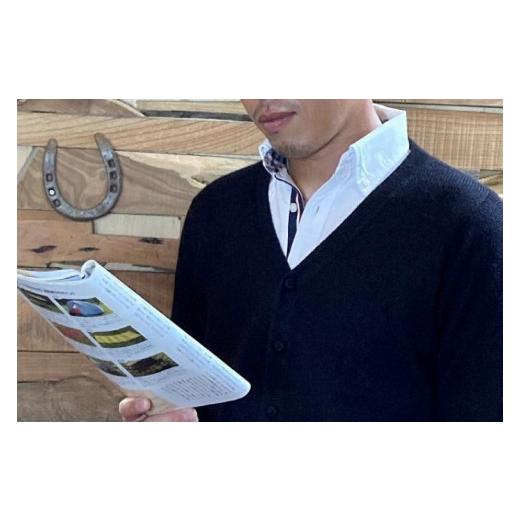 ふるさと納税 服 男 茨城県 水戸市  アルパカ専門店　T'IKA メンズカーディガンVネック　黒　(アルパカ100％) アパレル 洋服 おしゃれ 羽織 プレゼント …の画像