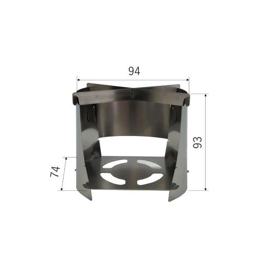 ふるさと納税 アウトドアグッズ 福岡県 北九州市 Air Stove L FK-0005 組立式 アルコールストーブ 五徳 ステンレス キャンプガジェット アウトドア CGKの画像
