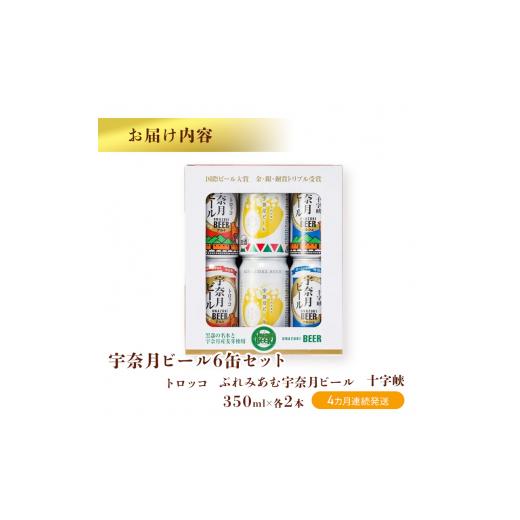 ふるさと納税 ビール 地ビール 富山県 黒部市  No.5313-0062 ビール ふるさと定期便 宇奈月ビール6缶セット×4回（4か月連続発送）／地ビール クラフトビール…の画像