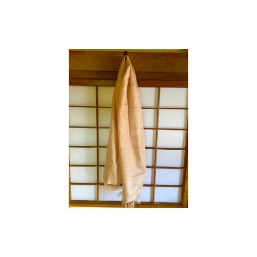 ふるさと納税 小物 ストール・マフラー 長野県 上田市 上田城の桜染め　上田紬ストール染物 絹100％ ピンク 桜色 No.5312-0551