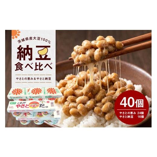 ふるさと納税 加工品等 納豆 茨城県 石岡市 これがやさとの恵みだ\u0026やさと納豆 40食 セット 八郷産 大豆 100％ 小粒 納豆 食べ比べセット 食べ比べ 納豆ご…の画像