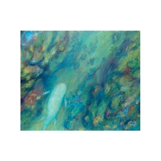 ふるさと納税 雑貨・日用品 絵画 茨城県 石岡市 ムラナギ絵画作品No.1451『あの夏、僕らの居た場所』 一点物 アクリル原画 幻想世界 アート作品 F8キャンバス…