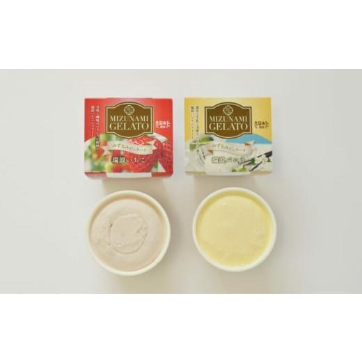 ふるさと納税 アイス・ヨーグルト ジェラート 岐阜県 瑞浪市 みずなみジェラート 2種 計8個 バニラ × いちご 瑞浪市 / きなぁた瑞浪 アイスクリーム ギフト …