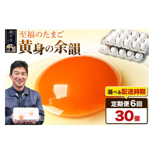 ふるさと納税 卵（鶏、烏骨鶏等） 秋田県 横手市 常温発送 《定期便6ヶ月》黄身の余韻 30個（業務用） 発送時期が選べる 6か月 6ヵ月 6カ月 6ケ月 卵 玉子 た…_1