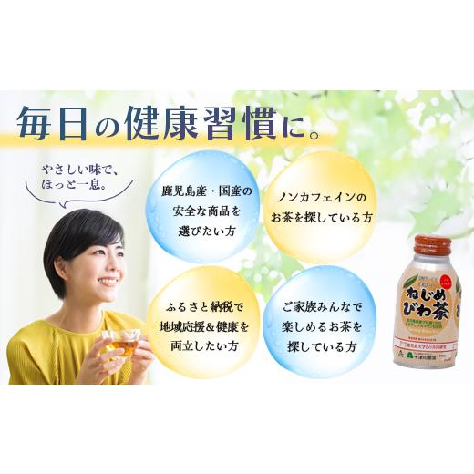 ふるさと納税 お茶類 鹿児島県 南大隅町 鹿児島県産 ねじめびわ茶 ボトル缶 3ケース 24本入り×3ケース ノンカフェイン TO-408 | 国産 お茶 健康茶 カロリーゼ…の画像