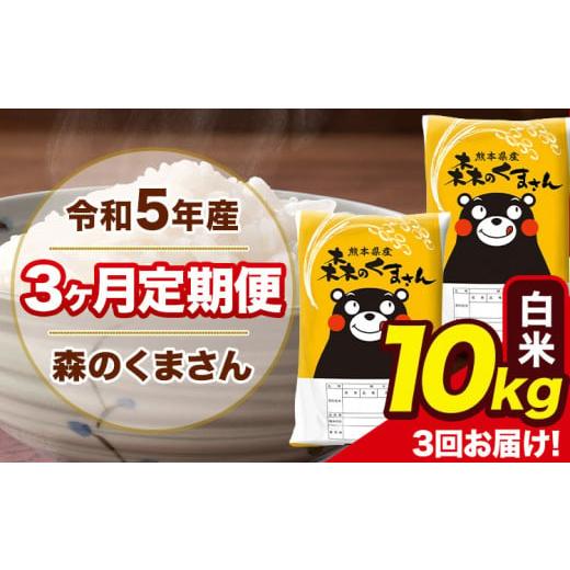 ふるさと納税 熊本県 荒尾市 [3ヶ月定期便]令和5年産 森のくまさん 白米 10kg 5kg×2袋 計3回お届け [お申し込み月の翌月から出荷開始] 熊本県産(荒尾市…