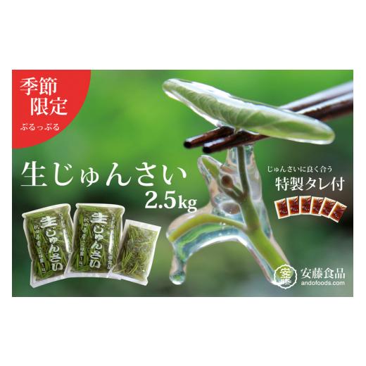 ふるさと納税 山菜・きのこ 秋田県 三種町 生じゅんさい2.5kg ゆずタレ6個 《冷蔵》（2026年5月上旬頃〜7月下旬までに発送予定）_1