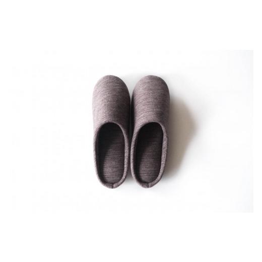 ふるさと納税 織物・繊維品 兵庫県 西脇市 足音が響かない播州織スリッパ 「Slippers 」（17-42）　Cotton Drill (brown)・Mサイズ Cotton Drill (brown)・Mサ…_1