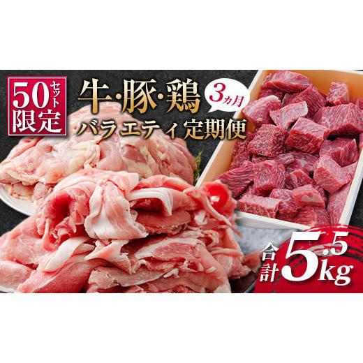 ふるさと納税 牛肉 カレー・シチュー 宮崎県 新富町 [50セット限定]こゆ牛・豚・鶏バラエティ3ヵ月定期便 ファミリーパック 2026年4月開始 E141-02 2026年4…