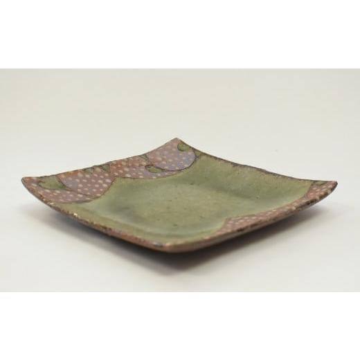 ふるさと納税 食器・グラス 小皿 千葉県 白井市 釉彩小角皿 1枚 和食器 陶芸品 [受注制作] 小皿1枚