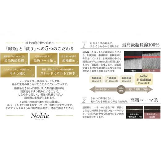 ふるさと納税 タオル・寝具 静岡県 浜松市 超長綿100％ シルクのような艶 掛け布団カバー シングルサイズ ブルー ノーブル No.5786-5123_6
