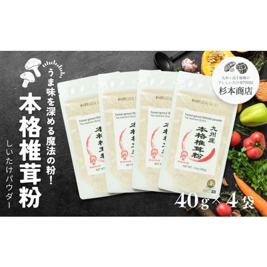 ふるさと納税 塩・だし 宮崎県 高千穂町 うま味を深める万能調味料 本格椎茸粉 40g×4袋 | 椎茸 粉 調味料 粉末 パウダー 椎茸パウダー 万能 万能調味料 だし …