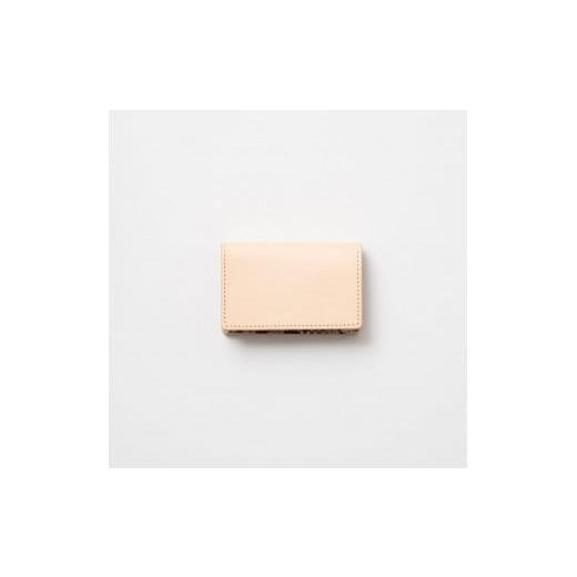 ふるさと納税 小物 千葉県 習志野市 マチ付きカードケース 白ヌメ×ヘビ革 ?Hide series(ハイドシリーズ) HS03NA? 白