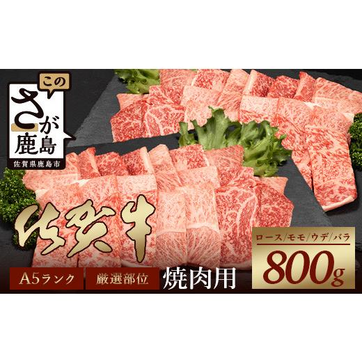 ふるさと納税 牛肉 焼肉・バーベキュー 佐賀県 鹿島市 60日以内発送 A5等級 佐賀牛 焼肉用 800g(400g×2P) 厳選部位 ロース モモ ウデ バラ D-183 ご入金確認…