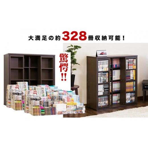 ふるさと納税 家具 本棚・ラック・カラーボックス 和歌山県 海南市 スライド本棚 ダブル ブラウン AKU100549812 ブラウン
