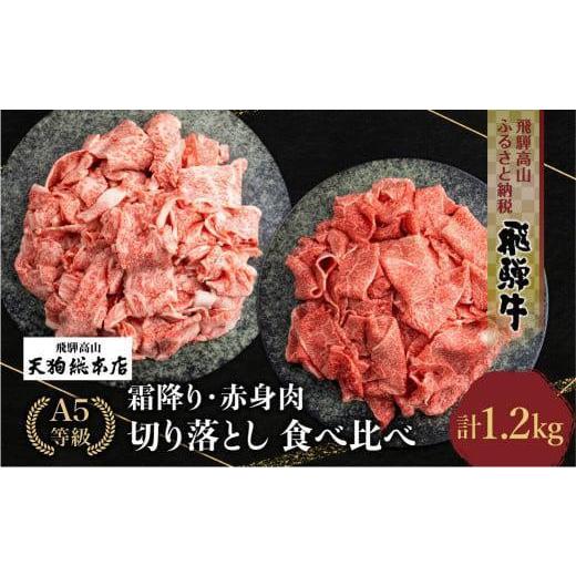 ふるさと納税 牛肉 セット 岐阜県 高山市 6月発送 A5等級 飛騨牛 霜降(600g)・赤身(600g) 切り落とし 食べ比べ 1.2kg 日付指定不可 牛 切落し ブランド牛 雌…