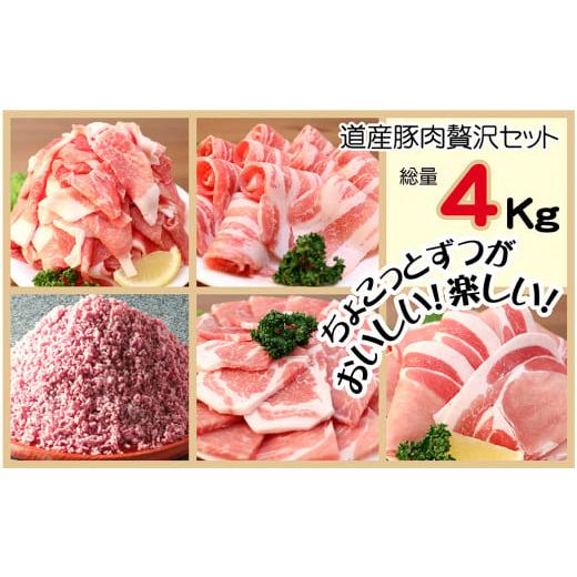 ふるさと納税 豚肉 セット 北海道 中札内村 肉屋のプロ厳選 北海道産 豚肉 贅沢 詰め合わせ セット 4kg 2026年2月下旬までの順次発送 007-0009x4