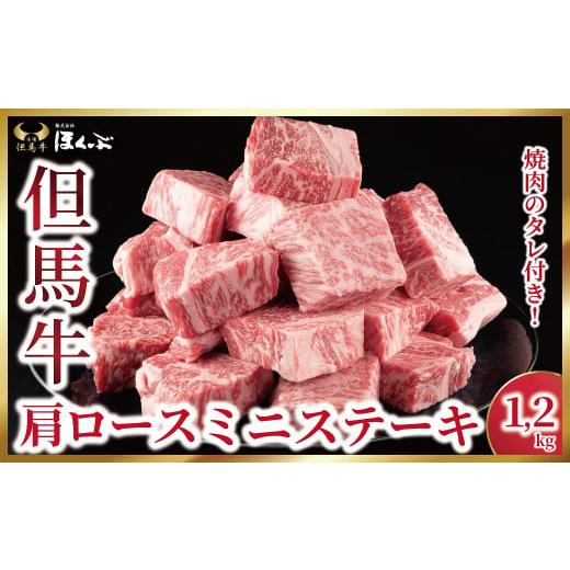 ふるさと納税 牛肉 ステーキ 兵庫県 朝来市 但馬牛 肩ロースミニステーキ 1.2kg(600g×2P)&lt;焼肉のたれ付き&gt; 5786144 神戸牛 素牛 但馬ビーフ 但馬牛 …