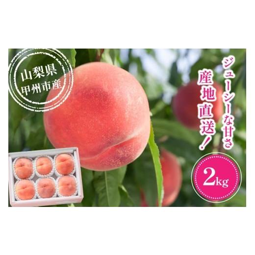 ふるさと納税 もも 山梨県 甲州市 桃の名産地 甲州市大藤の桃 光センサー選果 朝もぎモモ 約2kg 5〜8玉 2026年発送 (VYD)B12-810 桃 もも モモ 令和8年発送…