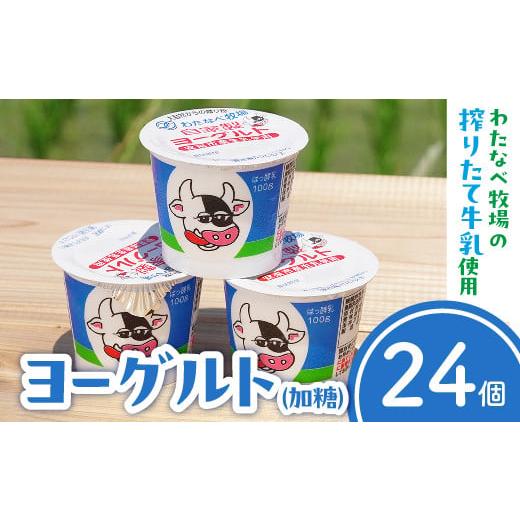 ふるさと納税 菓子 ヨーグルト 島根県 安来市 わたなべ牧場のヨーグルトセット24個入(スプーン無し) ヨーグルト 加糖 牧場 生乳 こだわり 甘み 搾りたて 安…