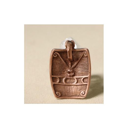 ふるさと納税 山梨県 南アルプス市 1.8-9-9 【縄文アクセサリーDo_goods】鋳物師屋遺跡の「人体文様付有孔鍔付土器【ぴーす】レリーフ」純銅ペンダント（大） 人体文様付有孔鍔付土器 ぴーす レリーフ