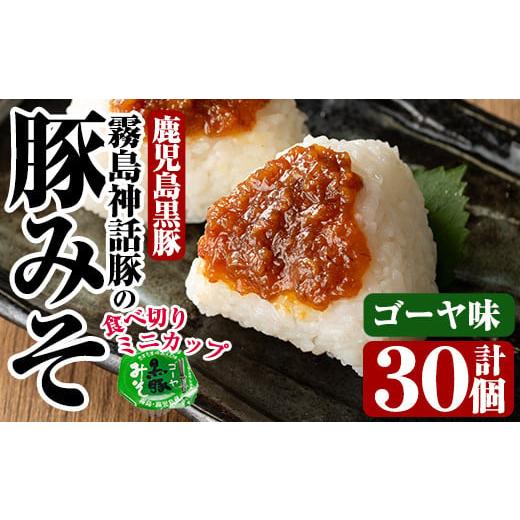 ふるさと納税 味噌 鹿児島県 霧島市 Z6-012-G 霧島神話豚の豚みそ (ゴーヤ味30個) 富士食品 霧島市 豚肉 豚味噌 ミソ 味噌 ご飯のお供 調味料 おかず 小分け …