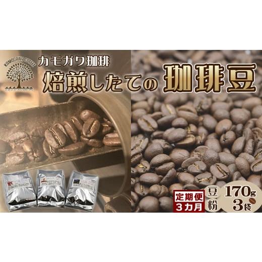 ふるさと納税 コーヒー コーヒー豆 千葉県 鴨川市 カモガワ珈琲の定期便 焙煎したてのコーヒー豆 3種(170g×3袋)3カ月[粉・隔月発送] 0048-0002 隔…