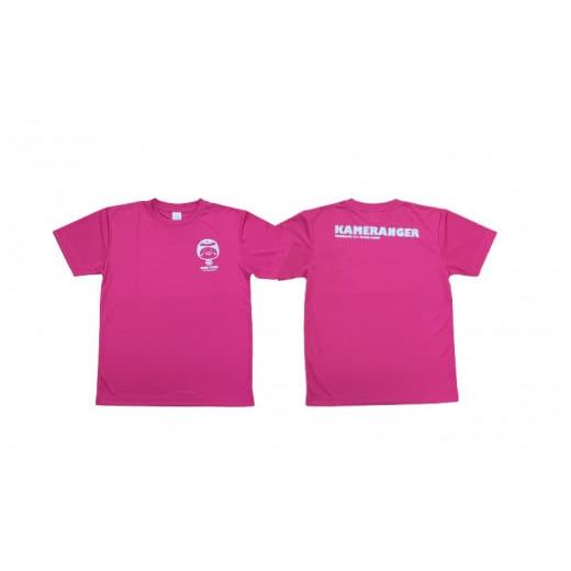 ふるさと納税 服 三重県 紀宝町 紀宝町オリジナルデザイン カメレンジャー ドライTシャツ XLサイズ/ホットピンク ホットピンク/XLサイズ