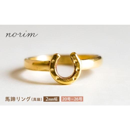 ふるさと納税 地域のお礼の品 滋賀県 栗東市 馬蹄リング 真鍮 2mm 24号 ハンドメイド アクセサリー ゴールド カラー 栗東市 / norim BIBP035 24号