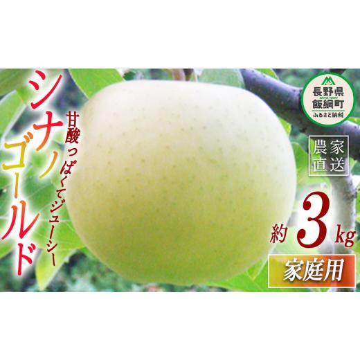 ふるさと納税 りんご 長野県 飯綱町 りんご シナノゴールド 家庭用 3kg ヤマウラ農園 沖縄県への配送不可 2026年11月上旬頃から2026年11月中旬頃まで順次発送…