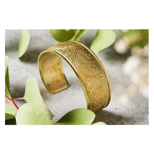 ふるさと納税 アクセサリー ブレスレット 京都府 京都市 錺之-KAZARINO- 錺之バングル(Sサイズ・唐草) Sサイズ・唐草