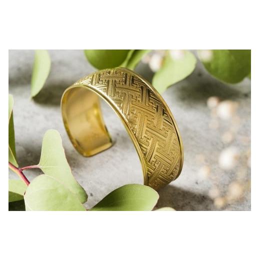 ふるさと納税 アクセサリー 京都府 京都市 錺之-KAZARINO- 錺之バングル(Mサイズ・紗綾形) Mサイズ・紗綾形