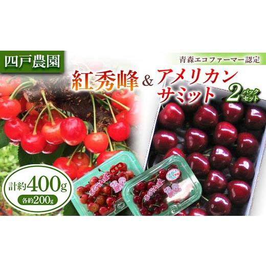 ふるさと納税 果物類 さくらんぼ 青森県 南部町 [農家直送] さくらんぼ 紅秀峰&アメリカンサミット 2パックセット バラ詰め 約200g×2 四戸農園 青森県エコ…