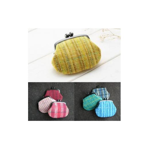 ふるさと納税 小物 岩手県 盛岡市 ホームスパン 小銭入(赤・ピンク) 赤・ピンク