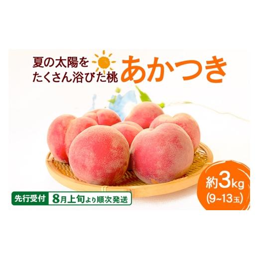 ふるさと納税 もも 秋田県 横手市 《先行受付 8月上旬より順次発送》夏の太陽をたくさん浴びた桃 あかつき 約3kg（9〜13玉前後）の画像