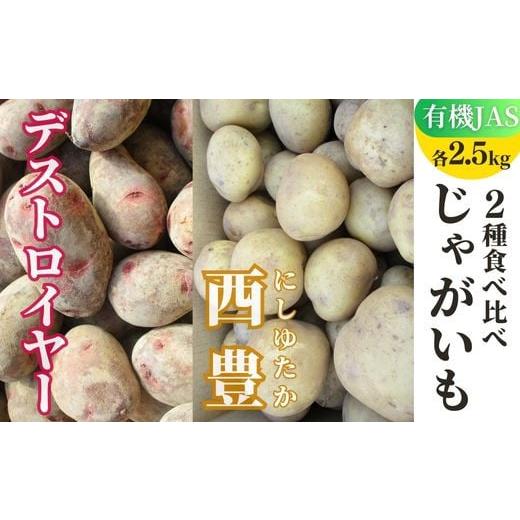 ふるさと納税 野菜類 じゃがいも 大分県 豊後高田市 先行予約 有機JASじゃがいも 2種 食べ比べ 5kg 各2.5kg (西豊、グランドペチカ/デストロイヤー) 畑直送…