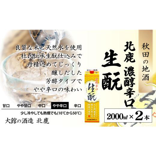 ふるさと納税 日本酒 普通酒 秋田県 大館市  隔月3回定期便 北鹿『生もとパック詰め合わせ』３種類×各2本計6本（全18本）455P4001 ／ 東北 秋田 大館 ギフト…の画像