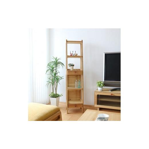 ふるさと納税 木工品・竹工品 北海道 東川町 〈luonto〉33シェルフ カラー：ネイビー ネイビーの画像