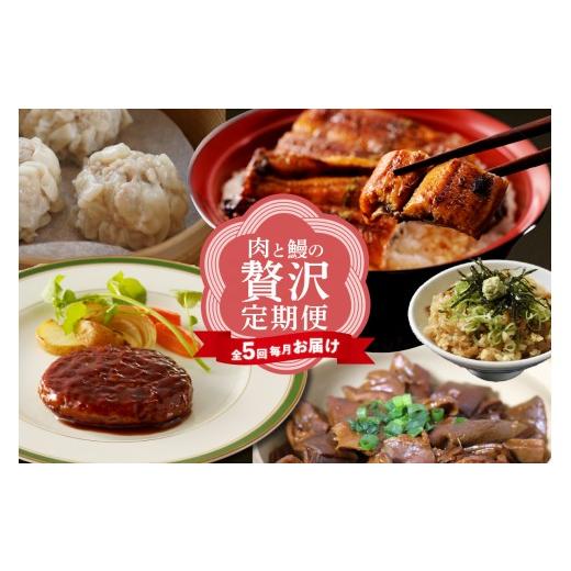 ふるさと納税 牛肉 ハンバーグ 愛知県 高浜市 全５回毎月お届け 肉とうなぎの贅沢定期便（牛肉・豚肉・鶏肉・うなぎ）_200-215-2_1