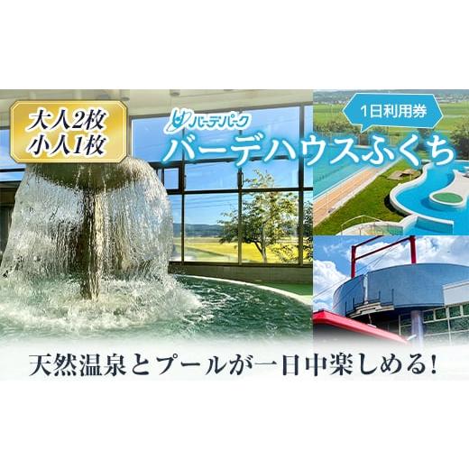 ふるさと納税 イベントやチケット等 青森県 南部町 バーデパーク　バーデハウスふくち(屋内外プール、天然温泉) １日利用券（大人２枚＋小人１枚） F21U-208_1