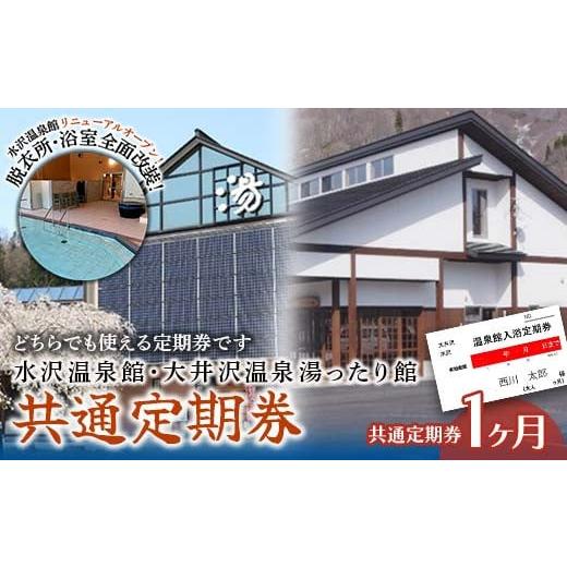 ふるさと納税 山形県 西川町 FYN9-805 水沢温泉館 大井沢温泉館 共通定期券（1ヶ月） 