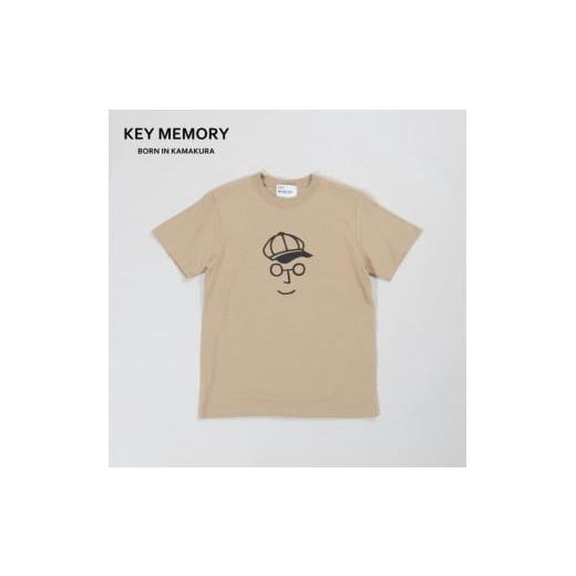 ふるさと納税 服 神奈川県 鎌倉市 [0] KEYMEMORY 鎌倉 キャスケットイラストTシャツ BEIGE [0]