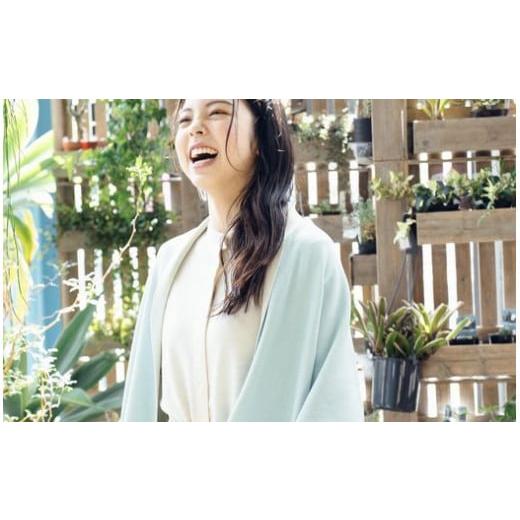 ふるさと納税 小物 ストール・マフラー 新潟県 五泉市 ストール CLEMATIS リバーシブル和紙ストール ( たたきポケット・ミント ) レディース | 大判 ストール …