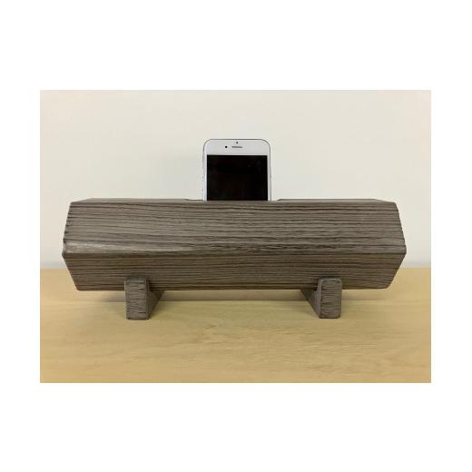 ふるさと納税 楽器 新潟県 加茂市 桐エコスピーカー 焼仕上 グレー（組子付）《サイズ（外寸）：幅280 × 高100 × 奥90 (mm)》桐タンスにも使用している最高…_1